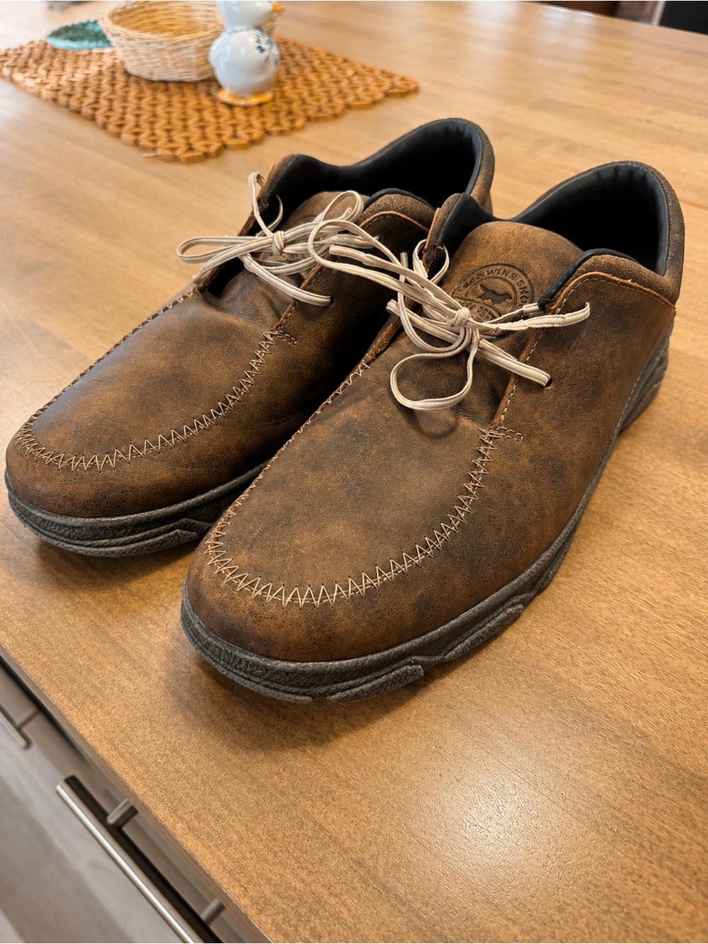 Irish Setter Soft Paw Waterproof Oxford Shoes Men’s 11.5 Brown Leather Moc Toe